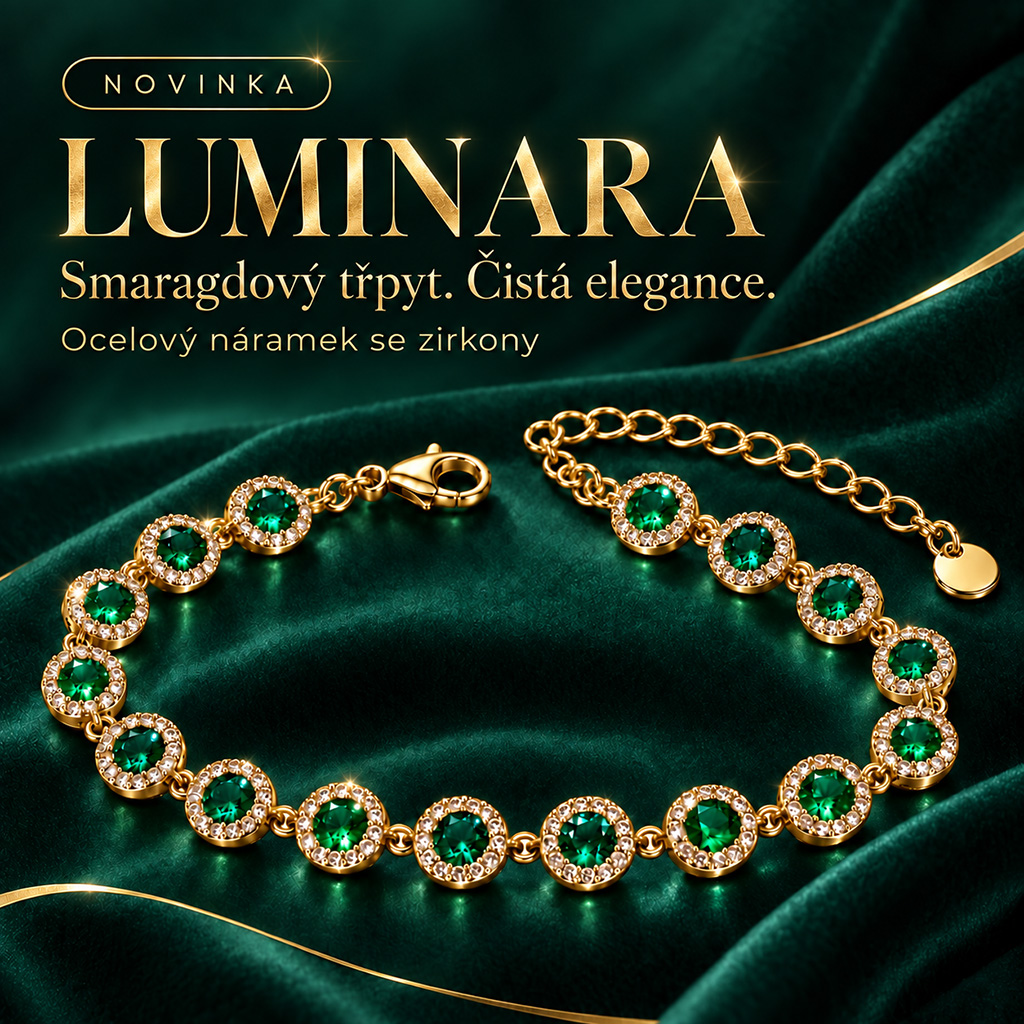 Dámský náramek Luminara Gold Verde s názvem